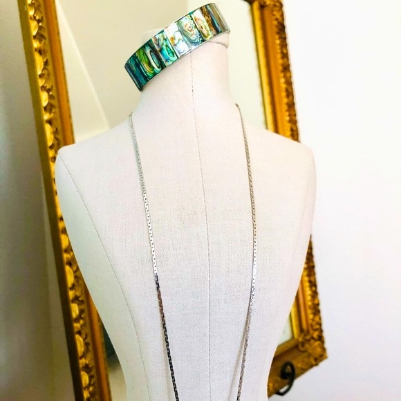 Vintage Abalone Bracelet & Glitter Globe Pendant Necklace - Picture 6 of 15